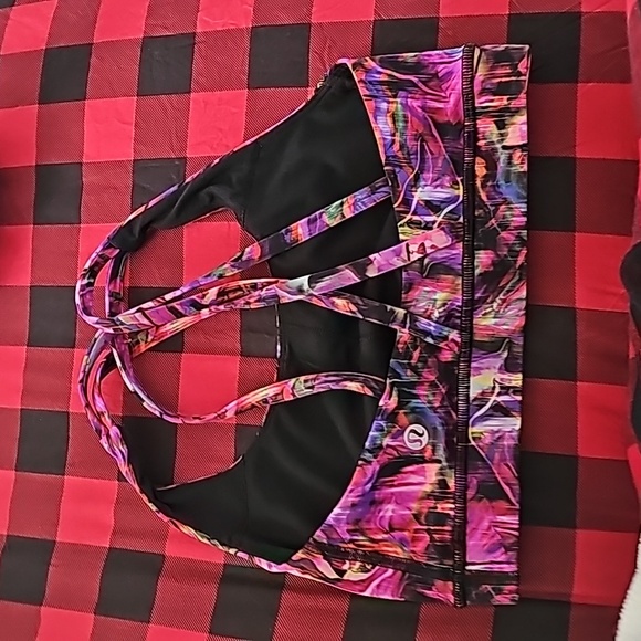 lululemon athletica | Energy Bra *Medium Support, B–D Cup Hyper Flow Pink Multi - Picture 2 of 2